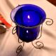Beautiful Glass Candle Holders in Blue Shade for Decoration